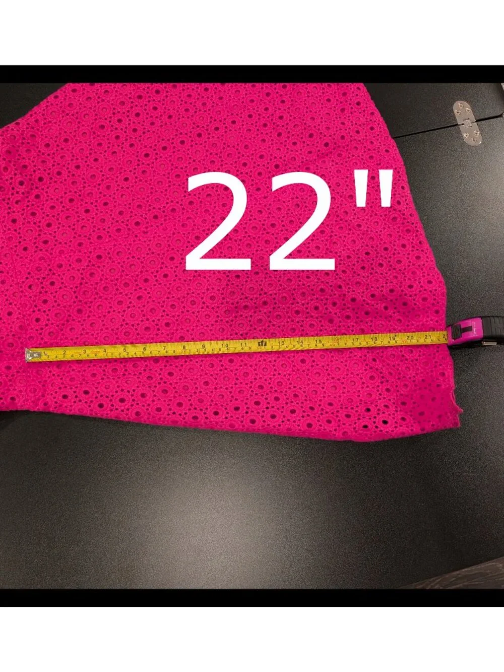 Halogen Hot Pink Eyelet Fit and Flare Casual Dress - Picture 7 of 7